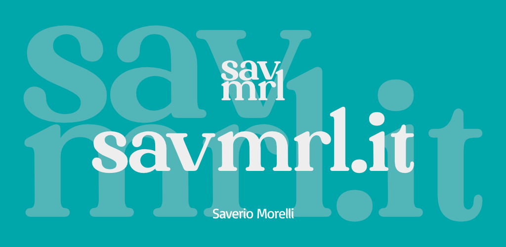 savmrl.it companion promo banner with the savmrl.it logo and the name Saverio Morelli