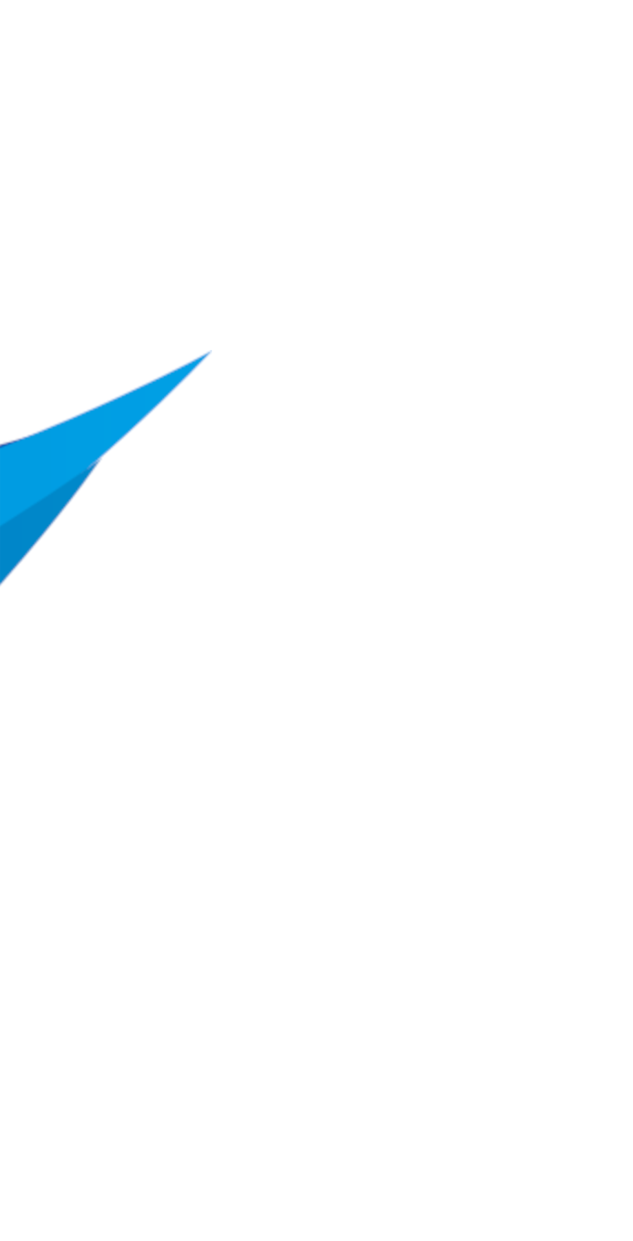 Final part of the store graphic: the blue wave ending on a white background
